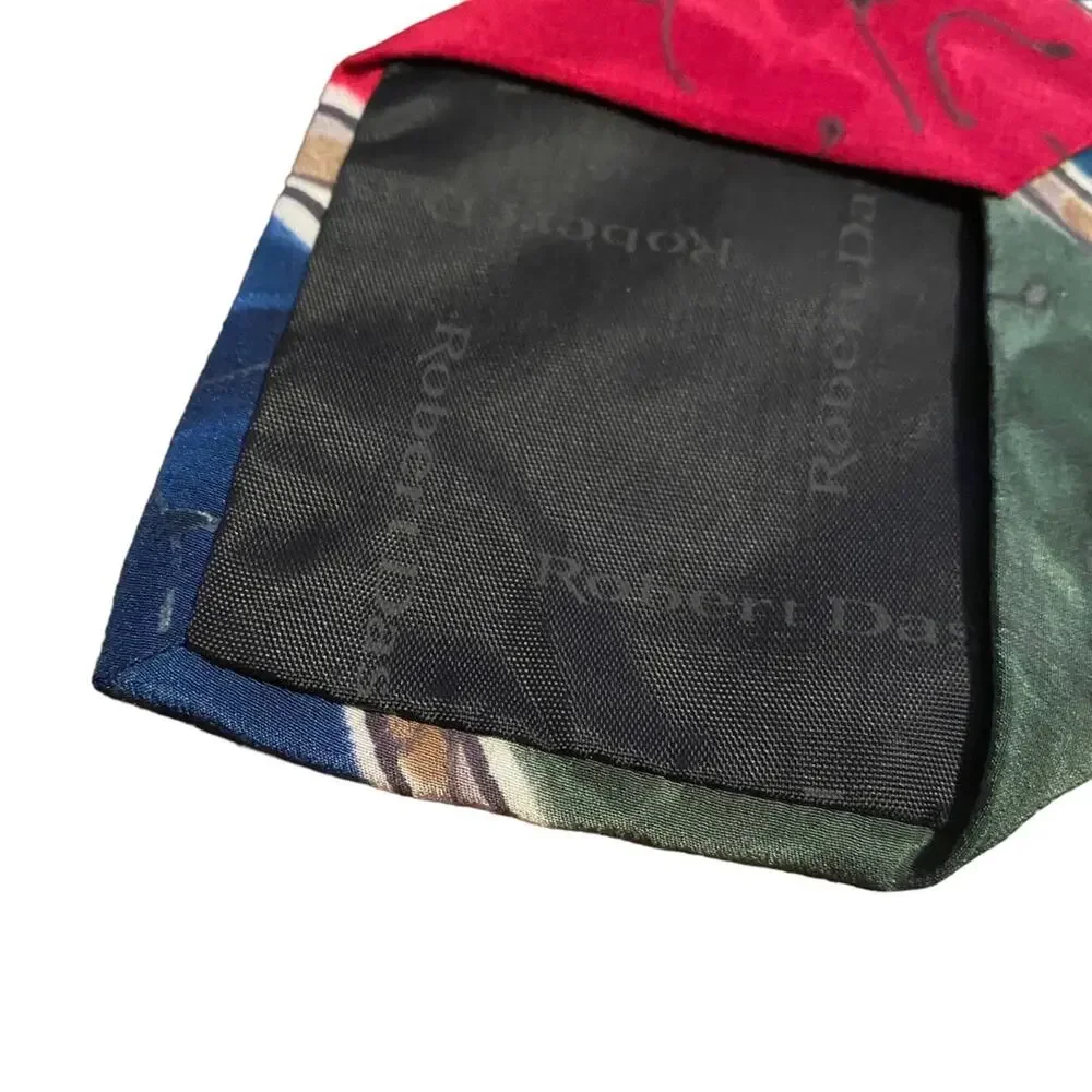 Robert Daskai Hand Painted tie 100% Silk Made in the USA
